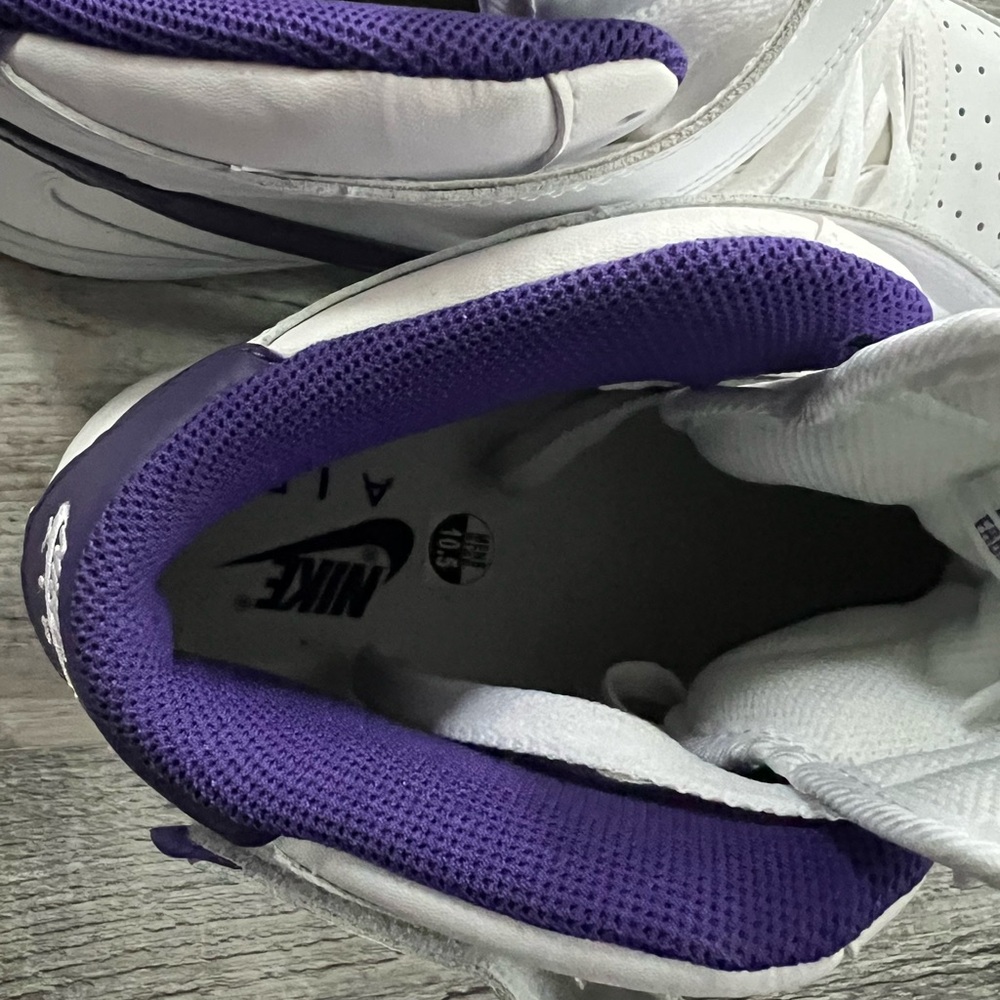 Nike Air Force 1 Mens Sneakers White and Purple - Picture 3 of 8